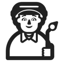Free Worker High Contrast Icon