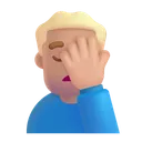 Free Facepalming Color Medium Light Icon
