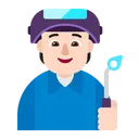 Free Worker Flat Light Icon