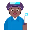 Free Worker Flat Medium Dark Icon