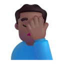 Free Facepalming Color Medium Dark Icon