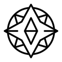 Free Wind Rose Navigation Direction Icon