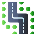 Free Winding Zig Zag Road Icon