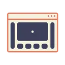 Free Web Page Layout Wireframe Design Icon
