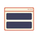 Free Web Page Layout Wireframe Design Icon