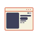 Free Web Page Layout Wireframe Design Icon