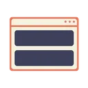 Free Web Page Layout Wireframe Design Icon
