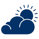Free Wetter Sonne Bewolkt Symbol