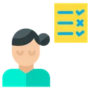 Free Checklist Woman User Icon