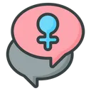 Free Woman Day Message Talk Woman Icon