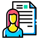 Free Woman Lady Resume Icon
