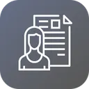 Free Woman Lady Resume Icon