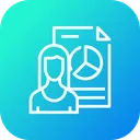 Free Woman Statics Analysis Icon