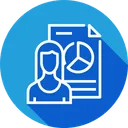 Free Woman Statics Analysis Icon