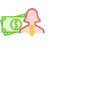 Free Woman Business Dollar Icon