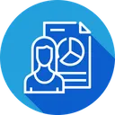 Free Woman Statics Analysis Icon