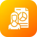 Free Woman Statics Analysis Icon