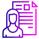 Free Woman Lady Resume Icon