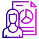 Free Woman Statics Analysis Icon