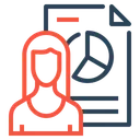 Free Woman Statics Analysis Icon
