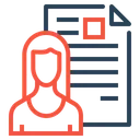 Free Woman Lady Resume Icon