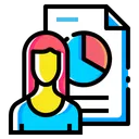 Free Woman Statics Analysis Icon