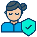 Free Woman Document Protection Icon