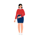 Free Woman Teacher Back To School Character Decoration Object Icon