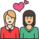 Free Women Couple In Love Icon