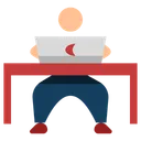 Free Work Home Desk Working Icon