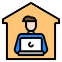 Free House Work Stay At Home Icon