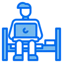 Free Man Working Stay At Home Icon