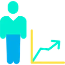 Free Work Graph Employee Performance Work Promotion Icon