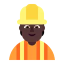 Free Worker Flat Dark Icon