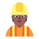 Free Worker Flat Medium Dark Icon