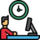Free Working Time Working Hour Working Man Icon