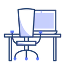 Free Workplace Work Place Work Desk Icon