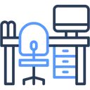 Free Workspace Workplace Furniture And Household Icon