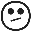 Free With Diagonal Mouth Icon