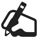 Free Hand High Contrast Icon
