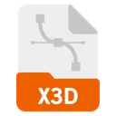 Free X 3 D File Format Icon