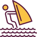 Free Wakeboarding Beach Activity Icon