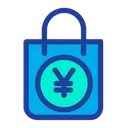 Free Shopping Bag Yen Sign Hand Bag Icon