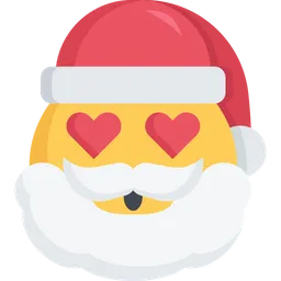 Free Yeux d'amour du Père Noël Emoji Icon