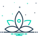 Free Yoga Flower Concentration Icon