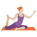 Free Yoga Aerobics Stretch Muscle Icon