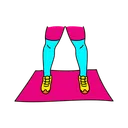 Free Vibrant Foot Landing On A Yoga Mat Illustration Yoga Mat Exercise Icon