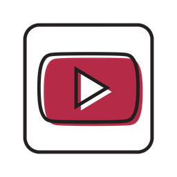 Free Youtube Logo Icon - Download in Colored Outline Style