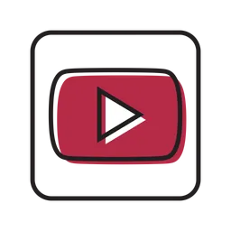 Free Youtube Logo Icon - Download in Colored Outline Style