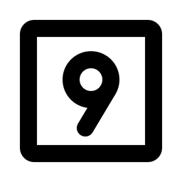 Free Zahl Quadrat Neun  Symbol